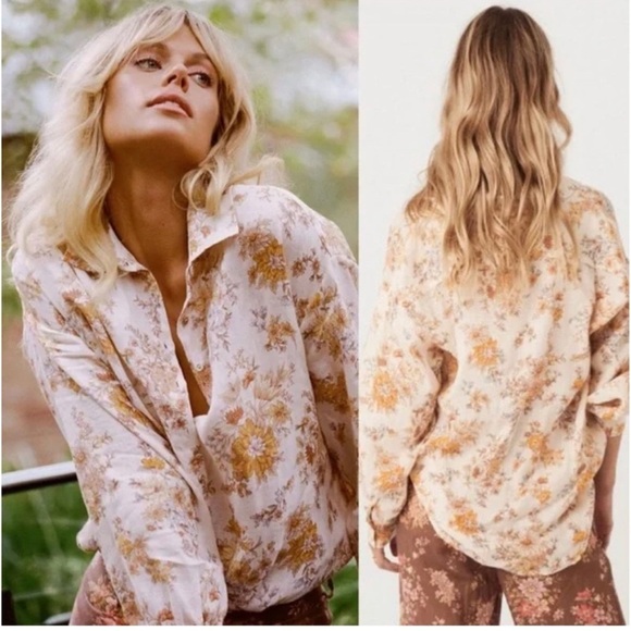 Spell Meadowland Linen Blouse New with Tags! - Picture 1 of 12